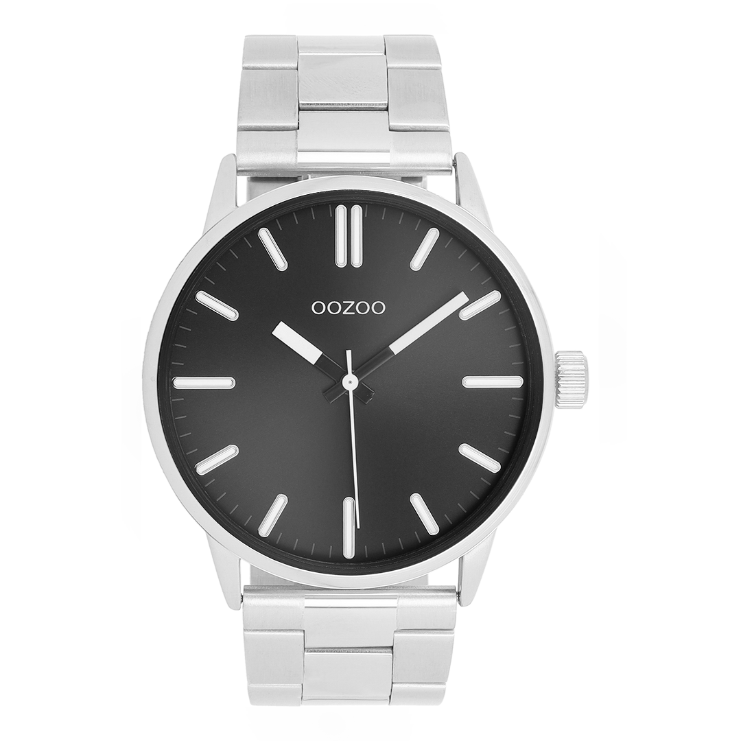 Silver coloured OOZOO watch with stainless steel bracelet - C11514