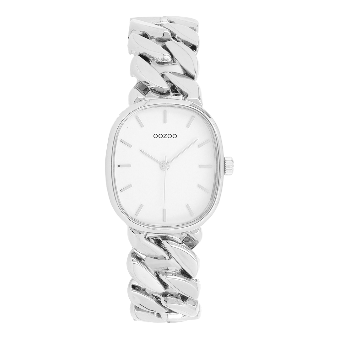 Silver coloured OOZOO watch with stainless steel bracelet - C11715