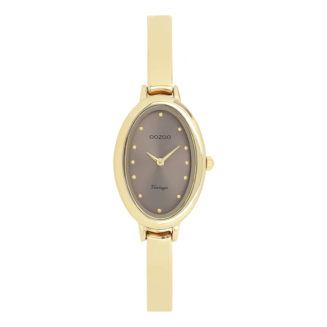 Gold coloured OOZOO watch with bangle - C20463