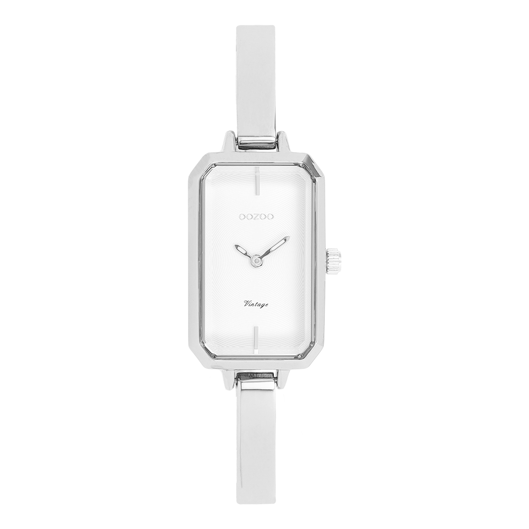 Silver coloured OOZOO watch with bangle - C20465