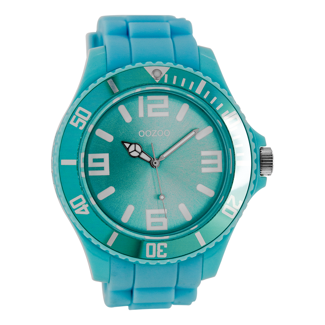 Light blue OOZOO watch with rubber strap - C4165