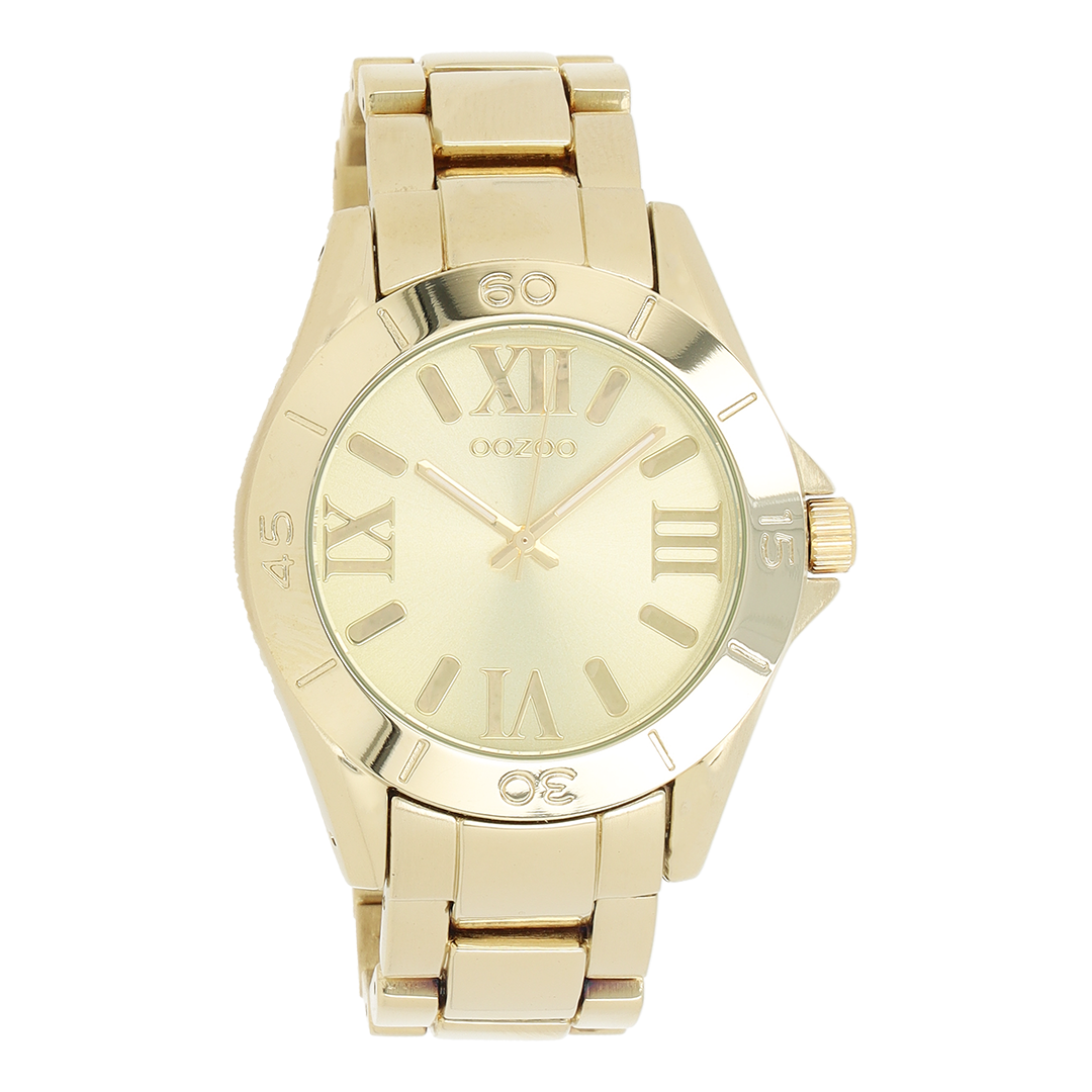 Gold coloured OOZOO watch with stainless steel bracelet - C5702