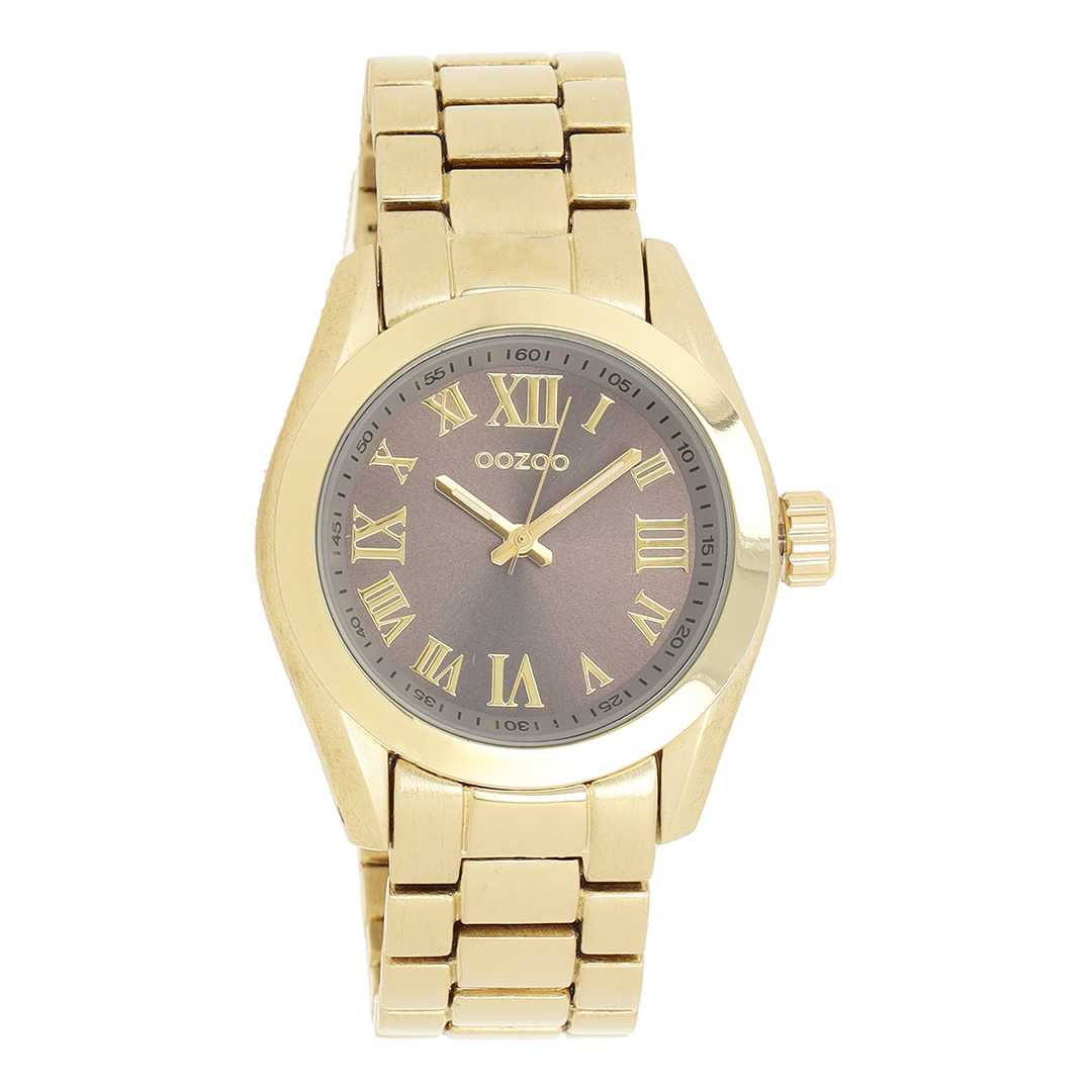 Gold coloured OOZOO watch with stainless steel bracelet - C5722