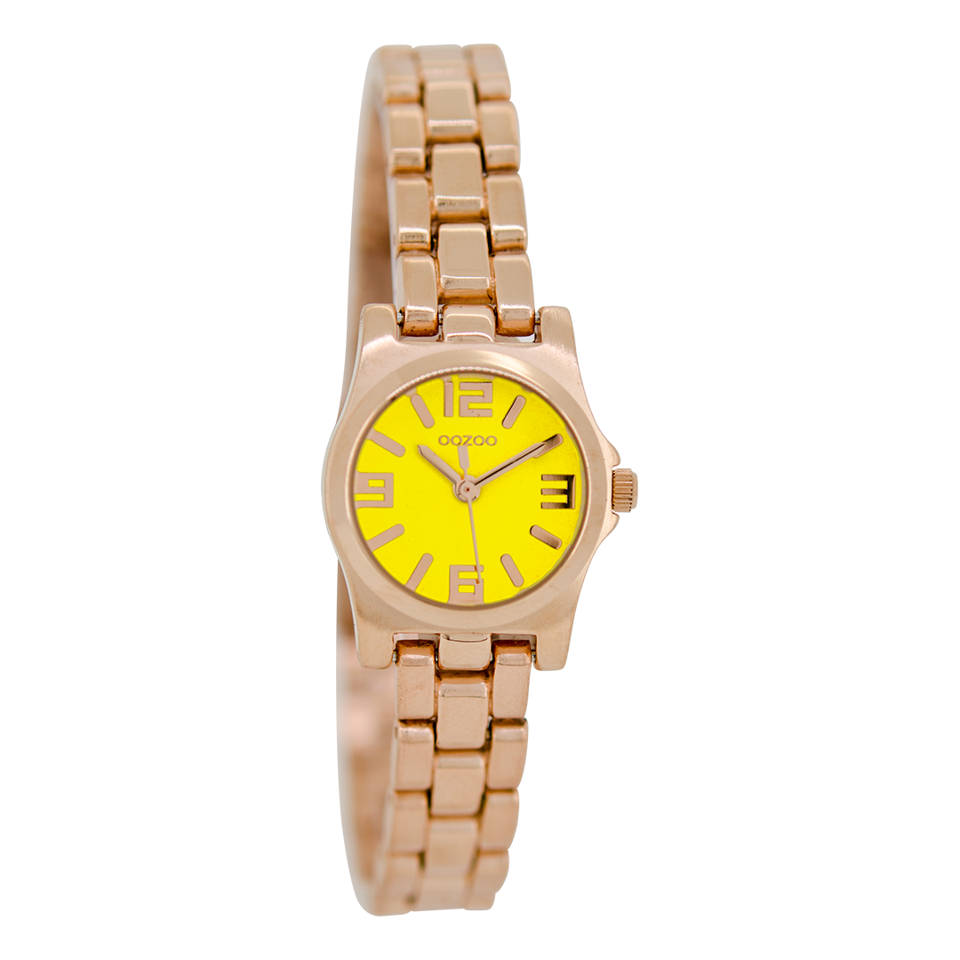 Rose gold coloured OOZOO watch with stainless steel bracelet - C5790