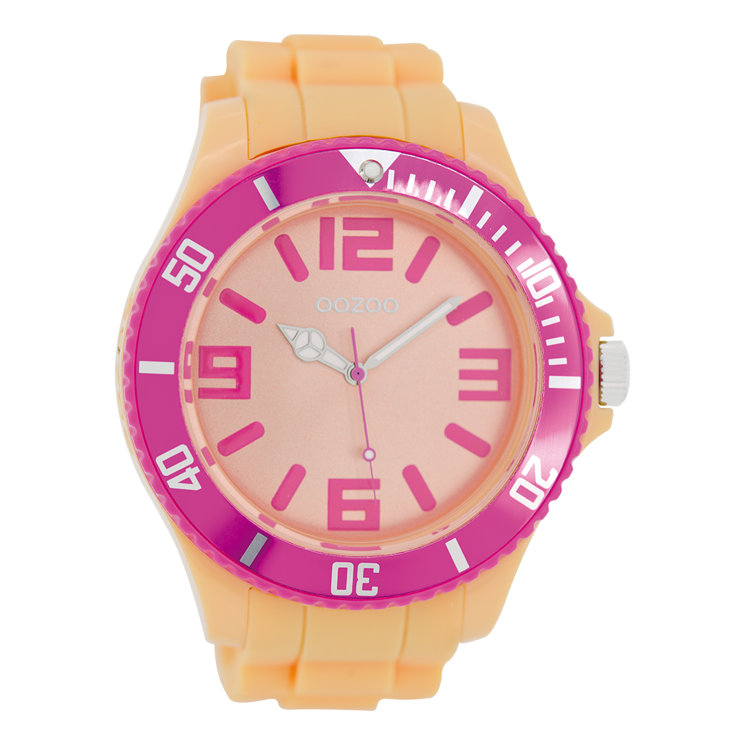 Orange OOZOO watch with rubber strap - C5830