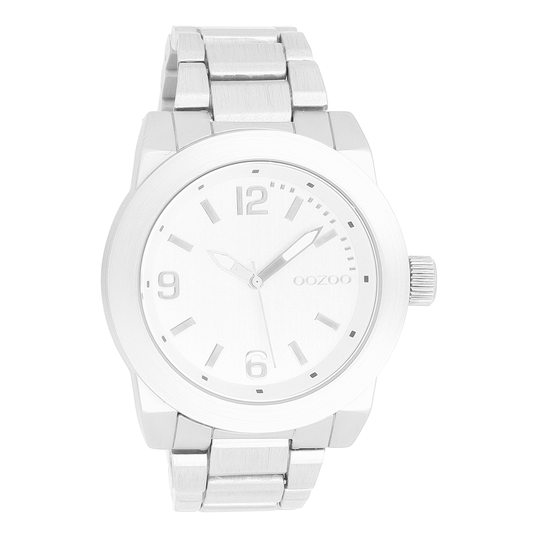 Silver coloured OOZOO watch with stainless steel bracelet - C7520