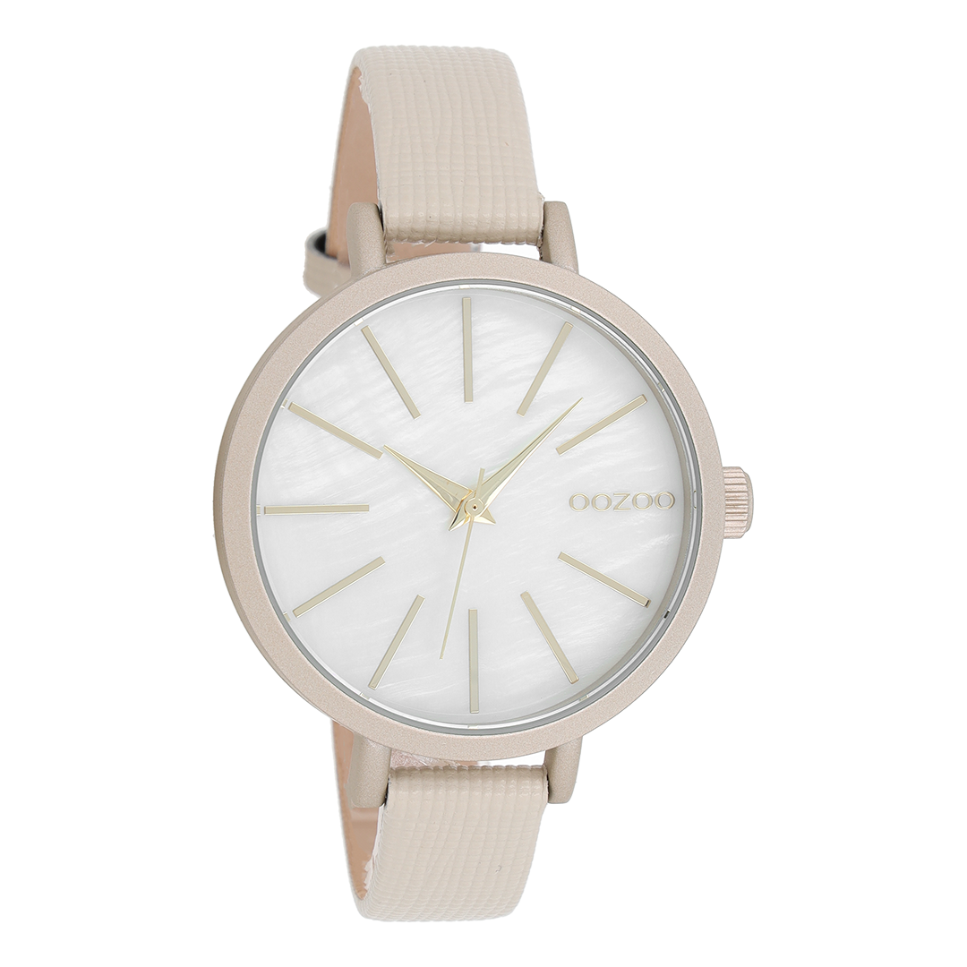 Sand OOZOO watch with leather strap - C8665